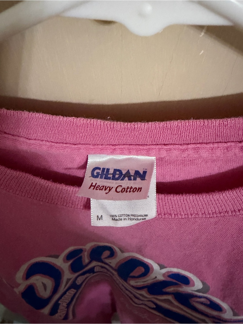Gildan Pink 'Willies' Logo Short Sleeve Tee - Picture 3 of 3